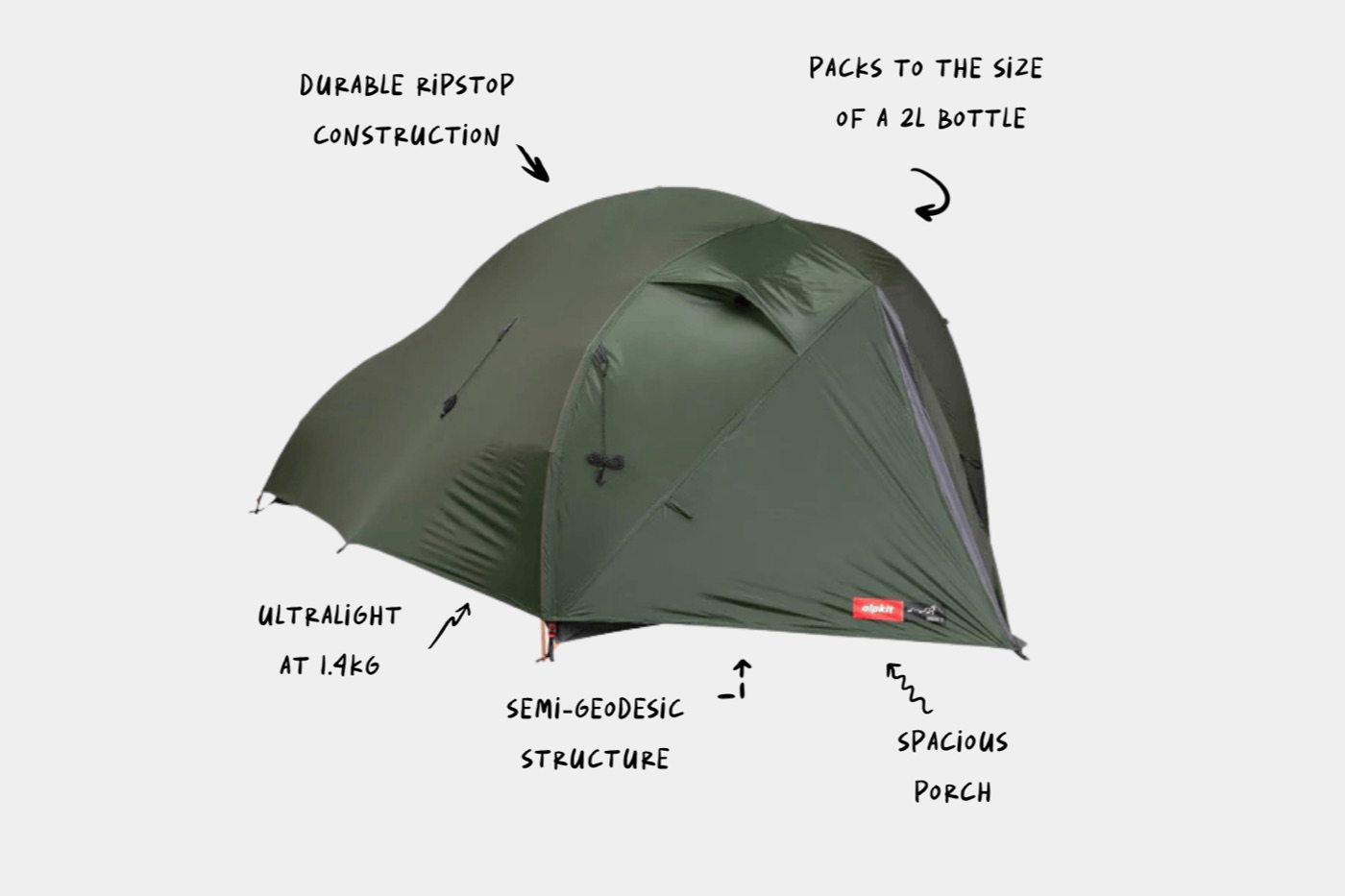 Alpkit Ordos 2 product photograph, view 4